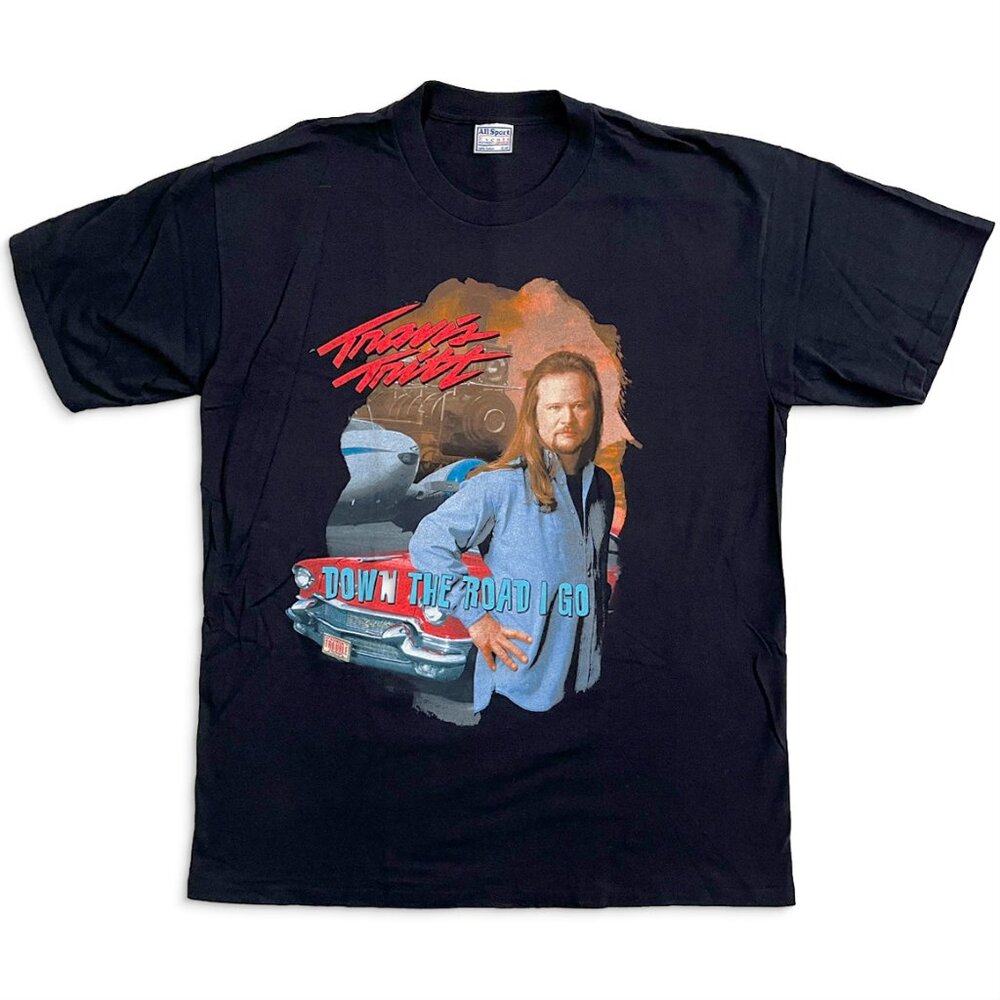 Vintage Travis Tritt Concert T-Shirt "Down The Road I Go" Tour 2000